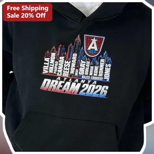 Atlanta Dream 2026 Hoodie WNBA Fan Merch Custom Name Personalized Basketball Team Apparel