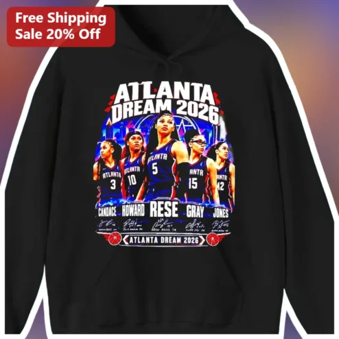 Atlanta Dream 2026 Hoodie WNBA Team Fan Apparel Basketball Players Graphic Pullover available at our Chicago, Illinois warehouse