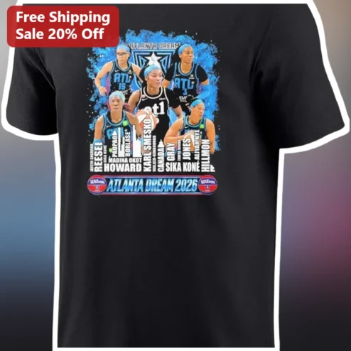 Atlanta Dream 2026 Tee WNBA Basketball Fan Apparel Graphic Shirt