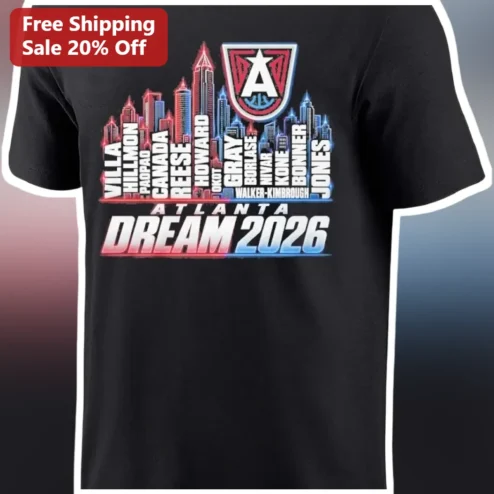 Atlanta Dream 2026 Tee WNBA Fan Gift Black Graphic T-Shirt