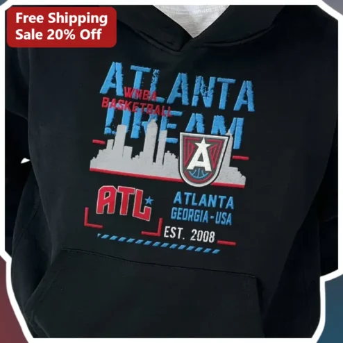 Atlanta Dream WNBA Basketball Hoodie ATL Est. 2008 Vintage Sports Fan Apparel