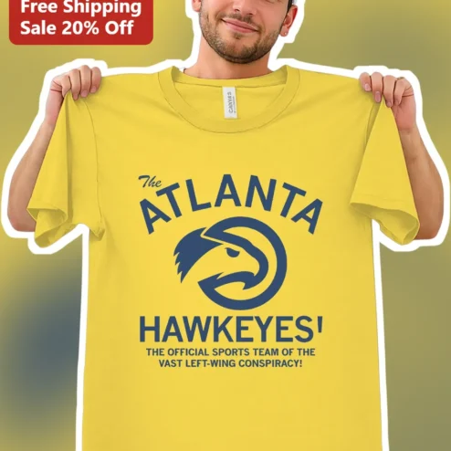 Atlanta Hawks Hawkeyes Left Wing Conspiracy Satire Tee