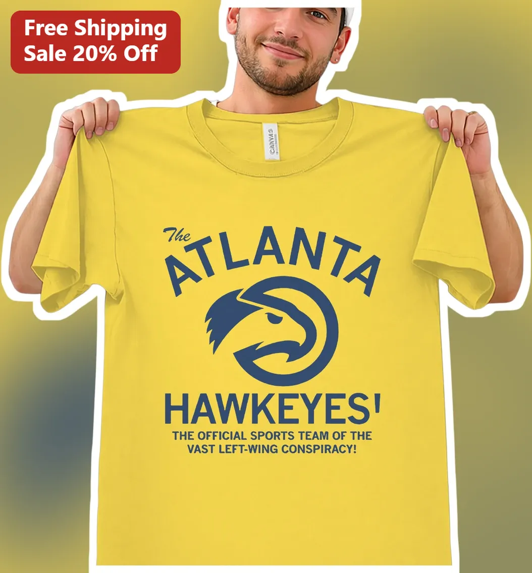 Atlanta Hawks Hawkeyes Left Wing Conspiracy Satire Tee