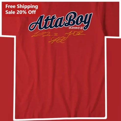 Atta Boy Tee Golf Legend Signatures Tiger Woods Jack Nicklaus Arnold Palmer Retro Sporty Gift