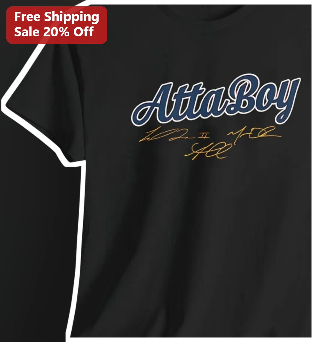 Atta Boy Tee Retro Baseball Sarcastic Novelty Graphic T-Shirt for Men Kids Unisex Cotton