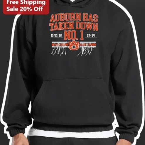 Auburn Has Taken Down No. 1 Hoodie Auburn Tigers Football Fan Gear Vintage Style Pullover