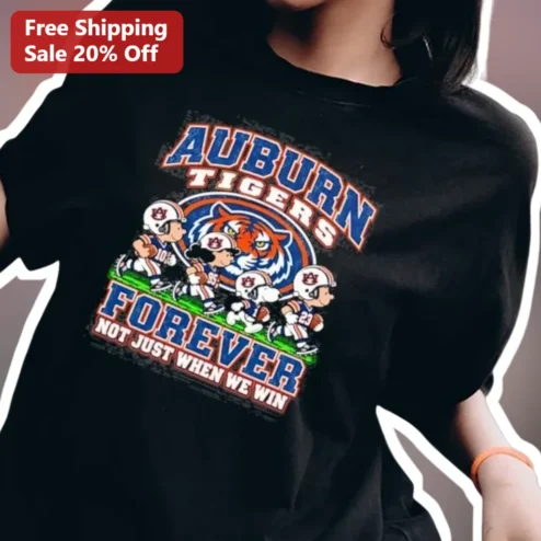 Auburn Tigers Forever Not Just When We Win Vintage Graphic Tee