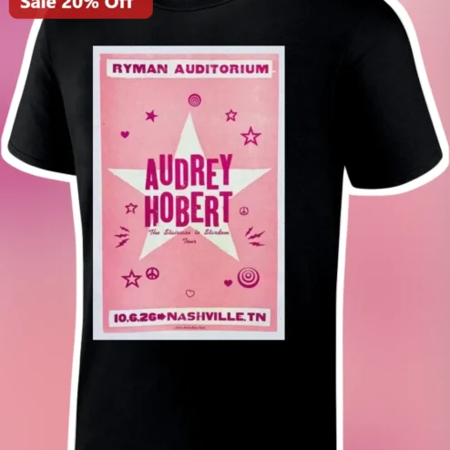 Audrey Hobert Ryman Auditorium The Staircase to Stardom Tour Tee Nashville Concert Merch
