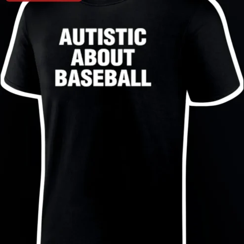Autistic About Baseball Tee Funny Autism Awareness Baseball Shirt Gift for Adults Kids