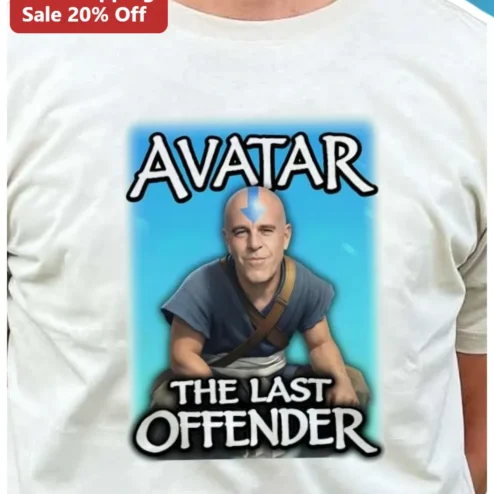 Avatar The Last Offender Graphic Tee Funny Parody Shirt for Men Women