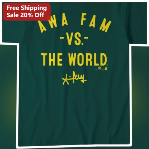AWA FAM -VS- THE WORLD Aaron Wolfenson Signature Graphic Tee