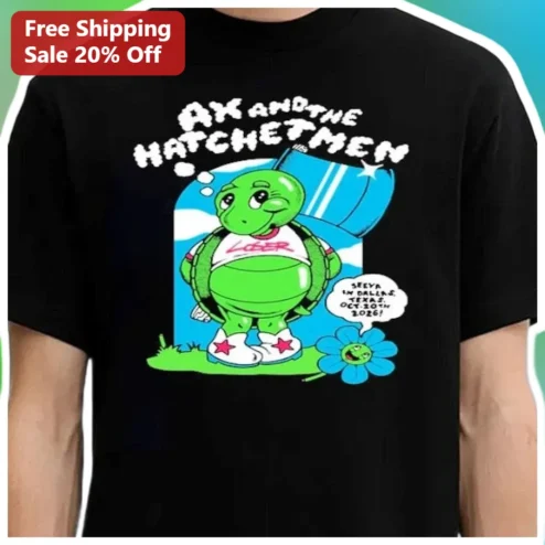 Ax and the Hatchetmen Tee Chicago Indie Rock Band Merch Funny Turtle Graphic Shirt