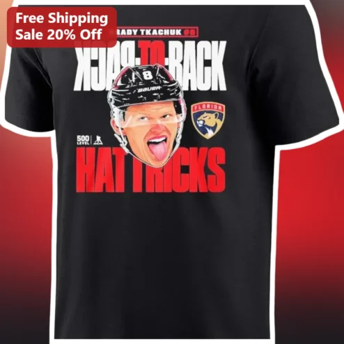 Back To Back Hat Tricks Brady Tkachuk Florida Panthers Graphic Tee