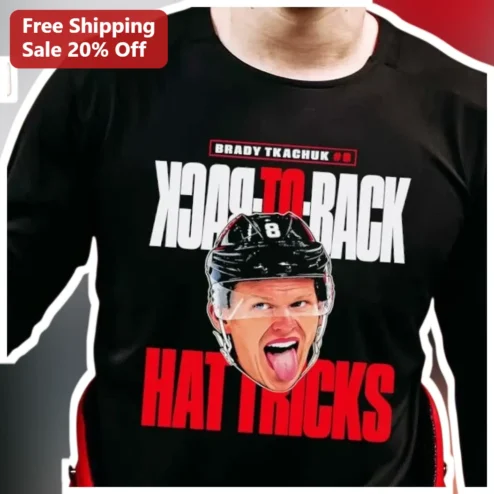 Back-To-Back Hat Tricks Brady Tkachuk Long Sleeve Tee