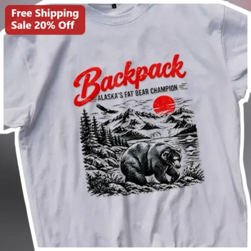 Backpack Fat Bear Week Champion Tee Katmai National Park Bear 89 Winner Graphic Shirt