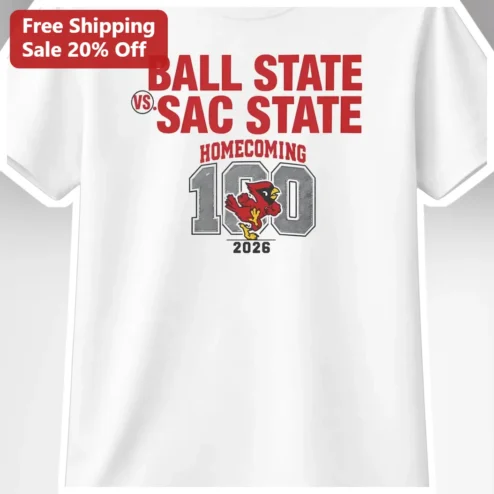Ball State vs Sac State Homecoming 2026 Tee Cardinals vs Hornets Game Day Shirt available at our Chicago, Illinois warehouse