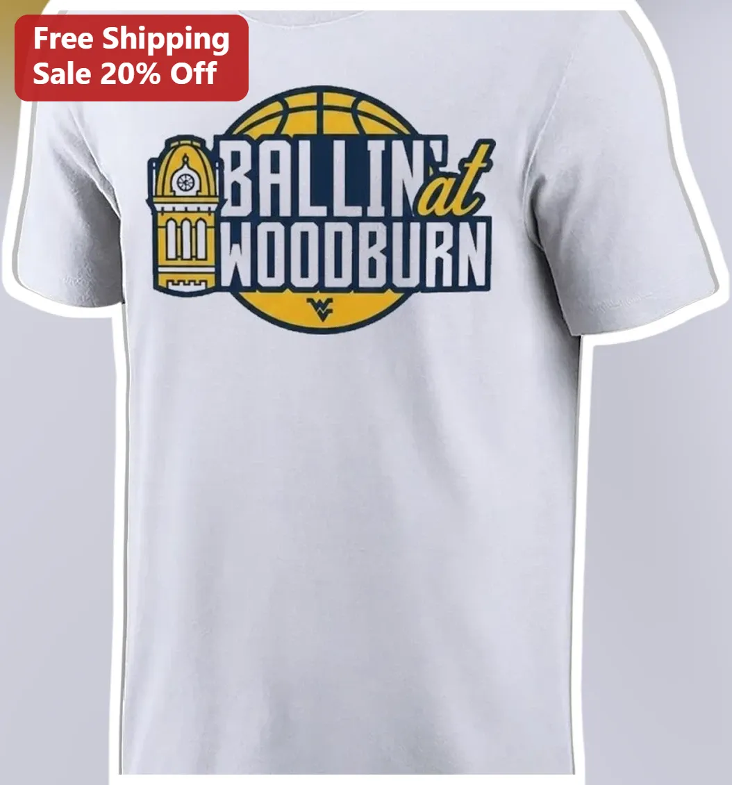 BALLIN' at WOODBURN Basketball Graphic Tee Varsity Style Shirt for Local Fans