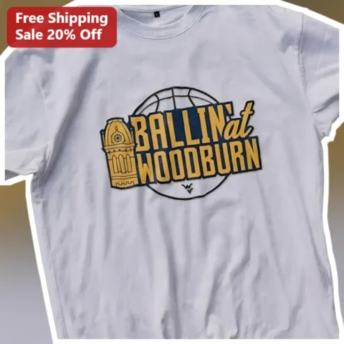 BALLIN' at WOODBURN WVU Mountaineers Basketball Graphic Tee