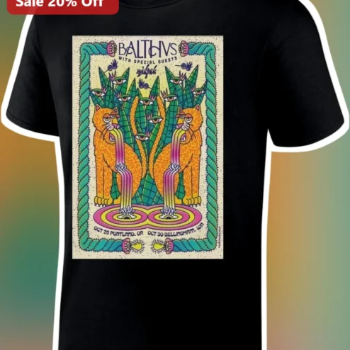 BALTHVS Psychedelic Lion Art Tee Indie Rock Band Merch Gift