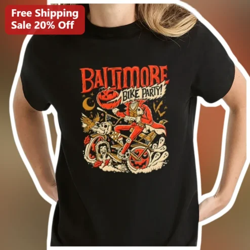 Baltimore Bike Party Headless Horseman Halloween Tee