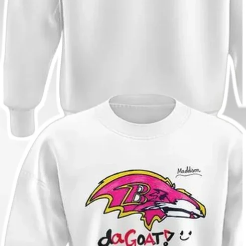 Baltimore Ravens daGOAT! Sweatshirt Lamar Jackson Fan Gift NFL Apparel