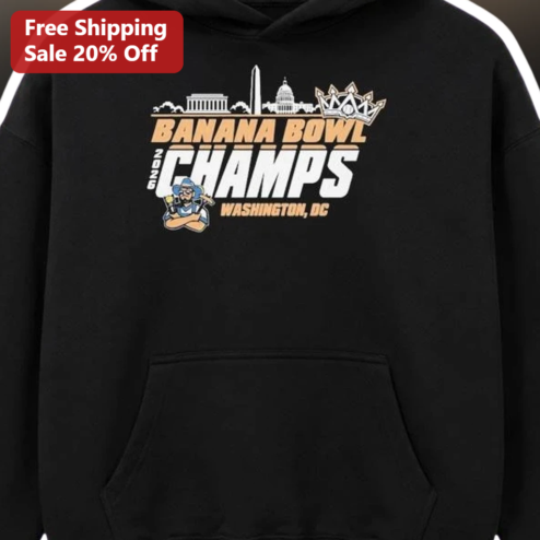 Banana Bowl Champs Hoodie Black College Baseball Championship Merch for Men Women Kids