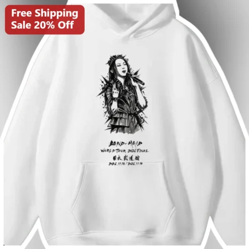 BAND-MAID World Tour 2026 Final Hoodie J-Rock Band Merch Concert Apparel