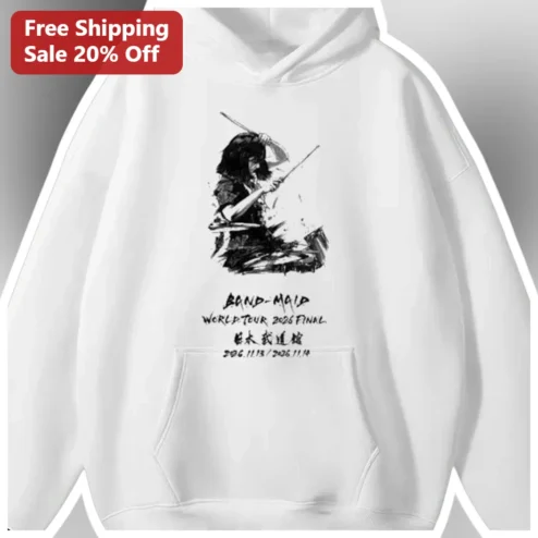 BAND-MAID WORLD TOUR 2026 FINAL Hoodie J-Rock Band Merch Drummer Art Pullover