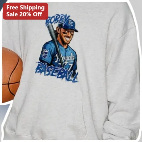 Baseball Sweatshirt Custom Name Youth Boys Girls Kansas City Royals Style Cartoon Player Gift