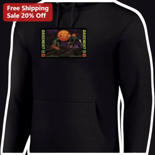 BASEMENT Hoodie Halloween Skateboard Pumpkin Zombie Retro Horror Pullover available at our Chicago, Illinois warehouse