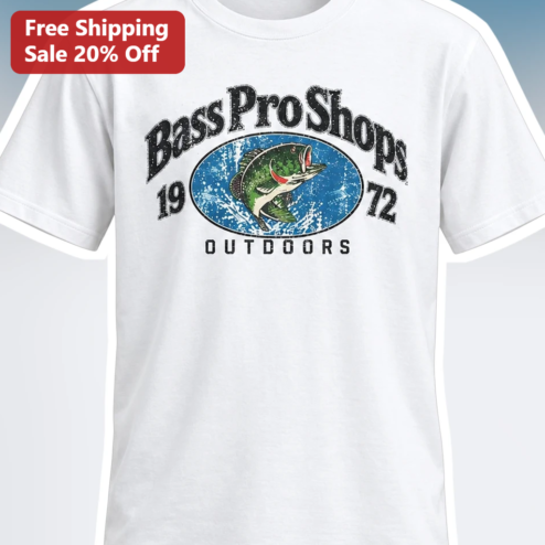Bass Pro Shops Outdoors 1972 Vintage Fishing Tee Retro Angler Apparel