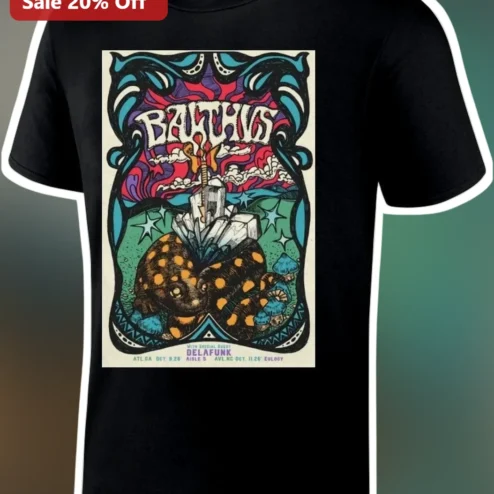 Baths Delafunk Psychedelic Axolotl Graphic Tee for Men