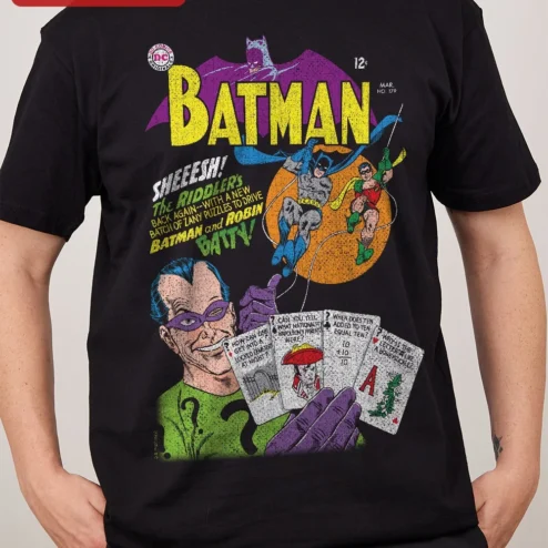 Batman Sheeesh The Riddler Tee Vintage Comic Book Graphic Shirt for DC Fans