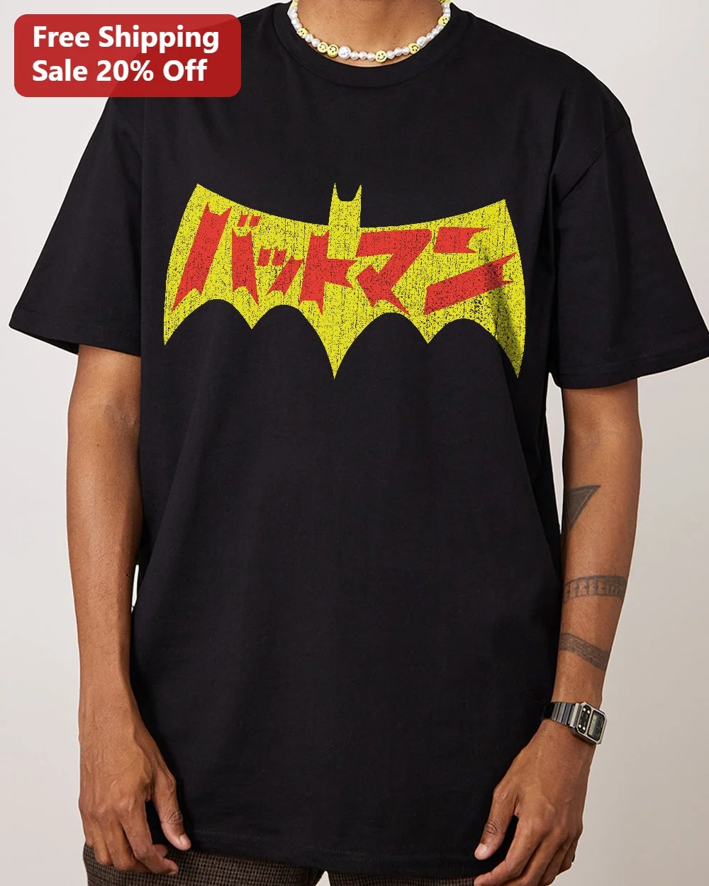 Batman Tee Distressed Retro Comic Logo Graphic T-Shirt for Men Women DC Comics Fan Gift