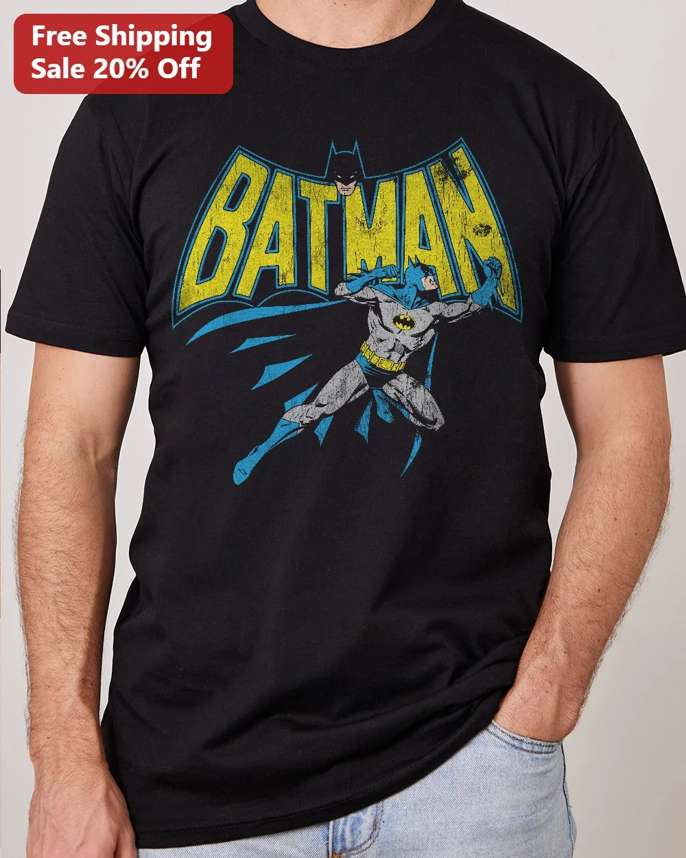 Batman Tee Vintage Adam West Retro Comic Book Graphic Shirt for Men Women DC Comics Fans