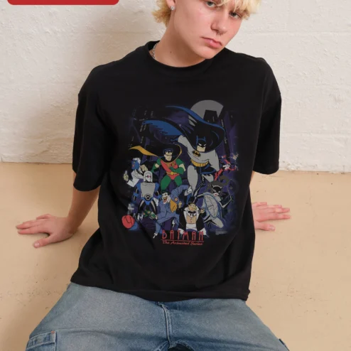 BATMAN The Animated Series Tee Retro Gotham City Villains Graphic Shirt for Men Women