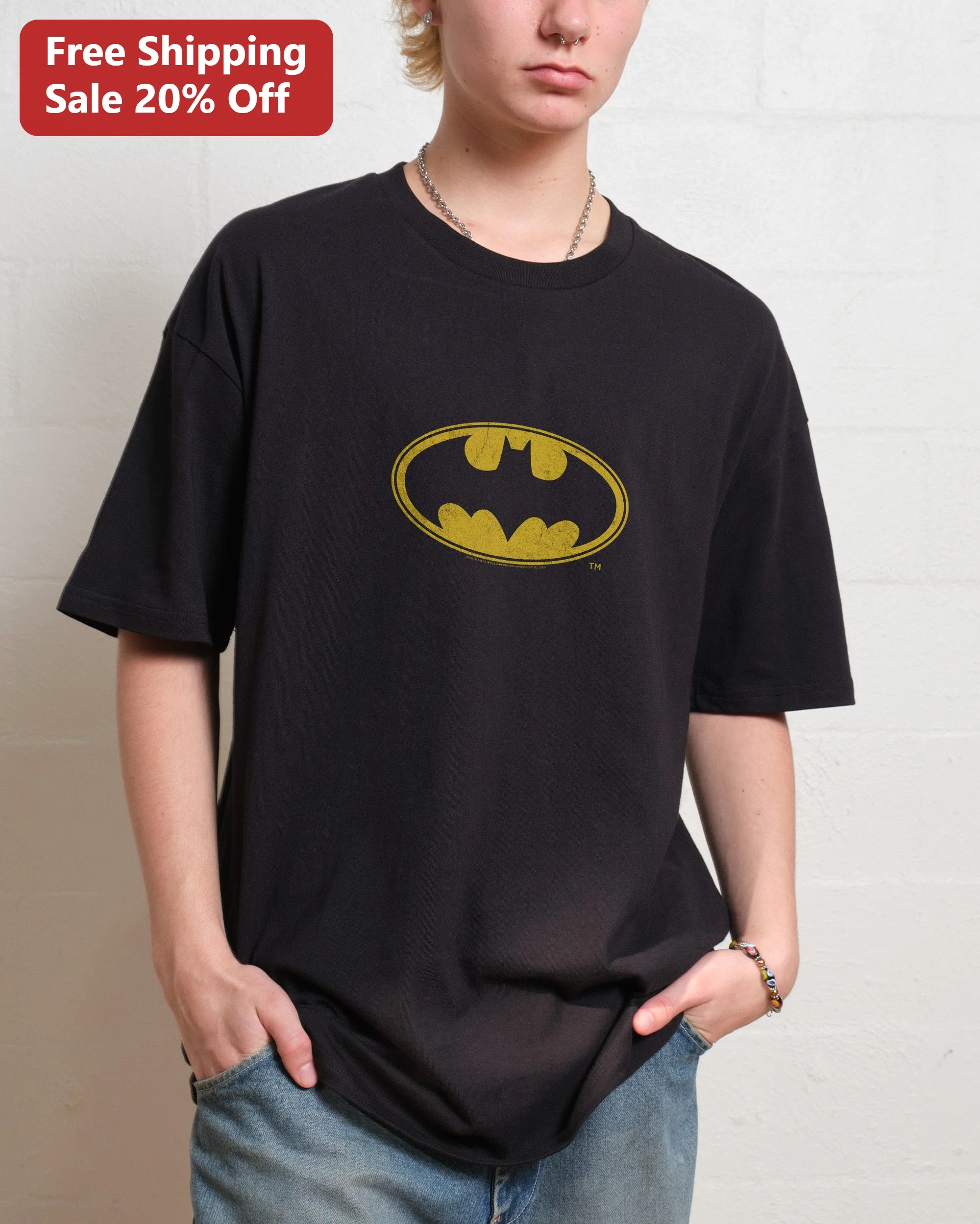 Batman Vintage Classic Logo Graphic Tee for Men and Women