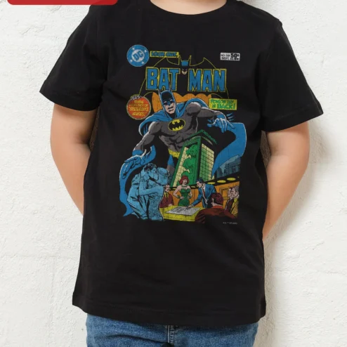 BATMAN Vintage Comic Book Cover Graphic Tee for Kids and Adults
