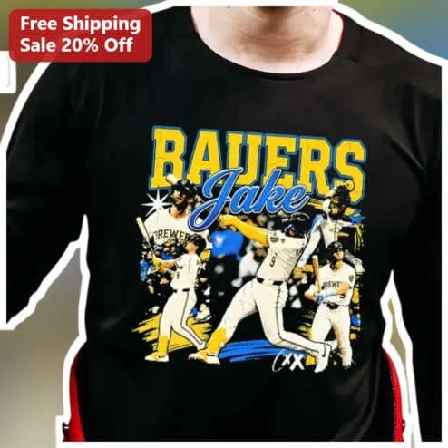 BAUERS Long Sleeve Tee Jake Bauers Baseball Fan Gift