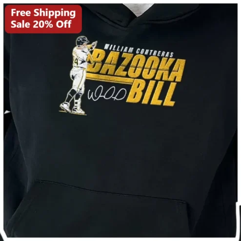 Bazooka Bill William Contreras MLB Baseball Player Pullover Hoodie