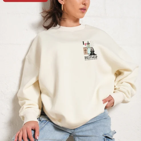 BDSM Bible Discussion Study Meetings Sweatshirt I Love BDSM Christian Kink Humor