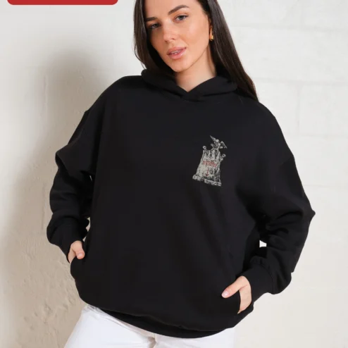 BE KIND Hoodie Gothic Skeleton Grave Design Alternative Streetwear Pullover