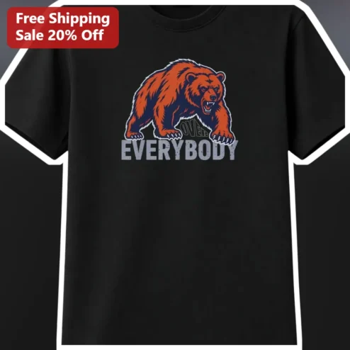 Bear Over Everybody Vintage Grizzly Bear Graphic Tee Funny Outdoor Adventure Shirt for Men Women