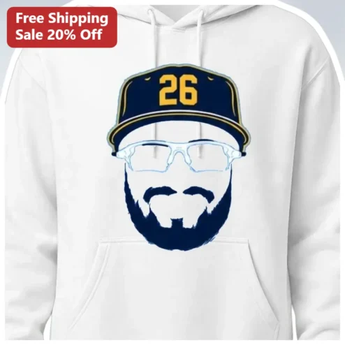 Bearded Man Baseball Cap Graphic Hoodie for Men, Beard Lover Gift available at our Chicago, Illinois warehouse