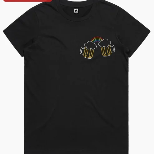 Beer Mugs Rainbow Chest Tee Craft Beer Lover Pride Shirt