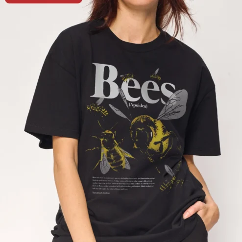 Bees (Apoida) Tee Scientific Honeybee Bumblebee Graphic Shirt for Nature Lovers and Beekeepers