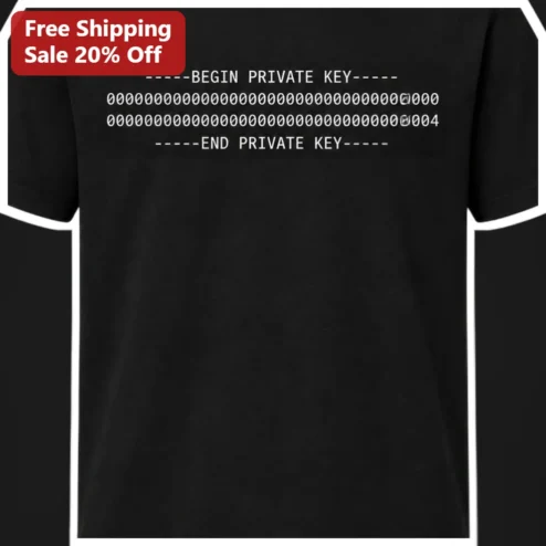 BEGIN PRIVATE KEY Developer Humor Tee Programmer Gift for Sysadmin Security Engineer