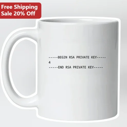 BEGIN RSA PRIVATE KEY Developer Humor Mug for Programmers and Sysadmins
