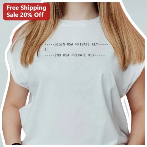 BEGIN RSA PRIVATE KEY Developer Humor Tee Coding Joke Shirt for Programmers
