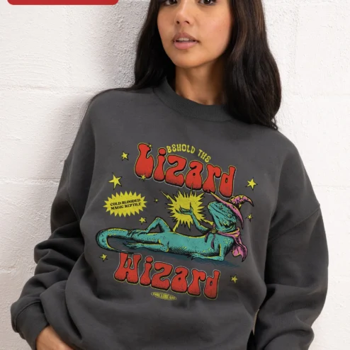 Behold The Lizard Wizard Cold-Blooded Magic Reptile Sweatshirt